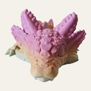 Adorable figura de axolotl impresa en 3D de Cinderwing / Articulada y única