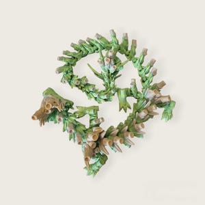 Enchanting 3D Printed Bamboo Dragon by Cinderwing | Articulated Nature-Inspired Decor