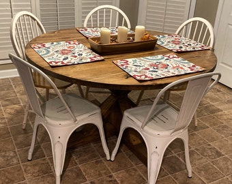 Round Farmhouse Table Etsy