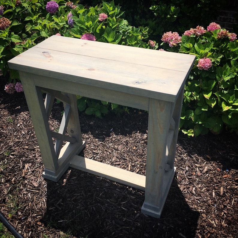 Gray Farmhouse Entryway Table Etsy