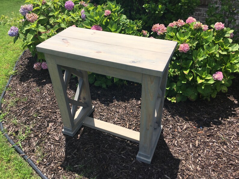 Gray Farmhouse Entryway Table Etsy