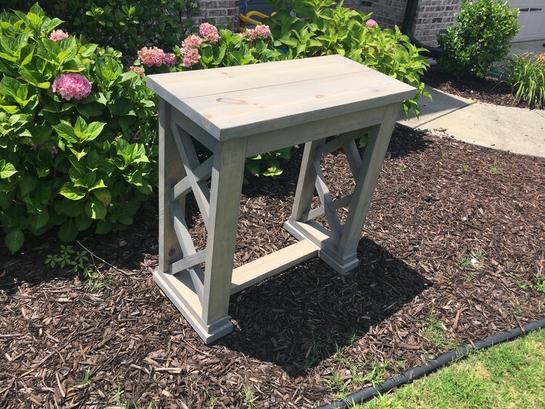 Gray Farmhouse Entryway Table Etsy