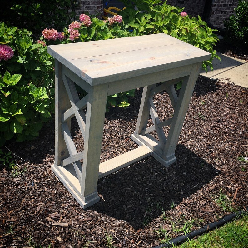 Gray Farmhouse Entryway Table Etsy