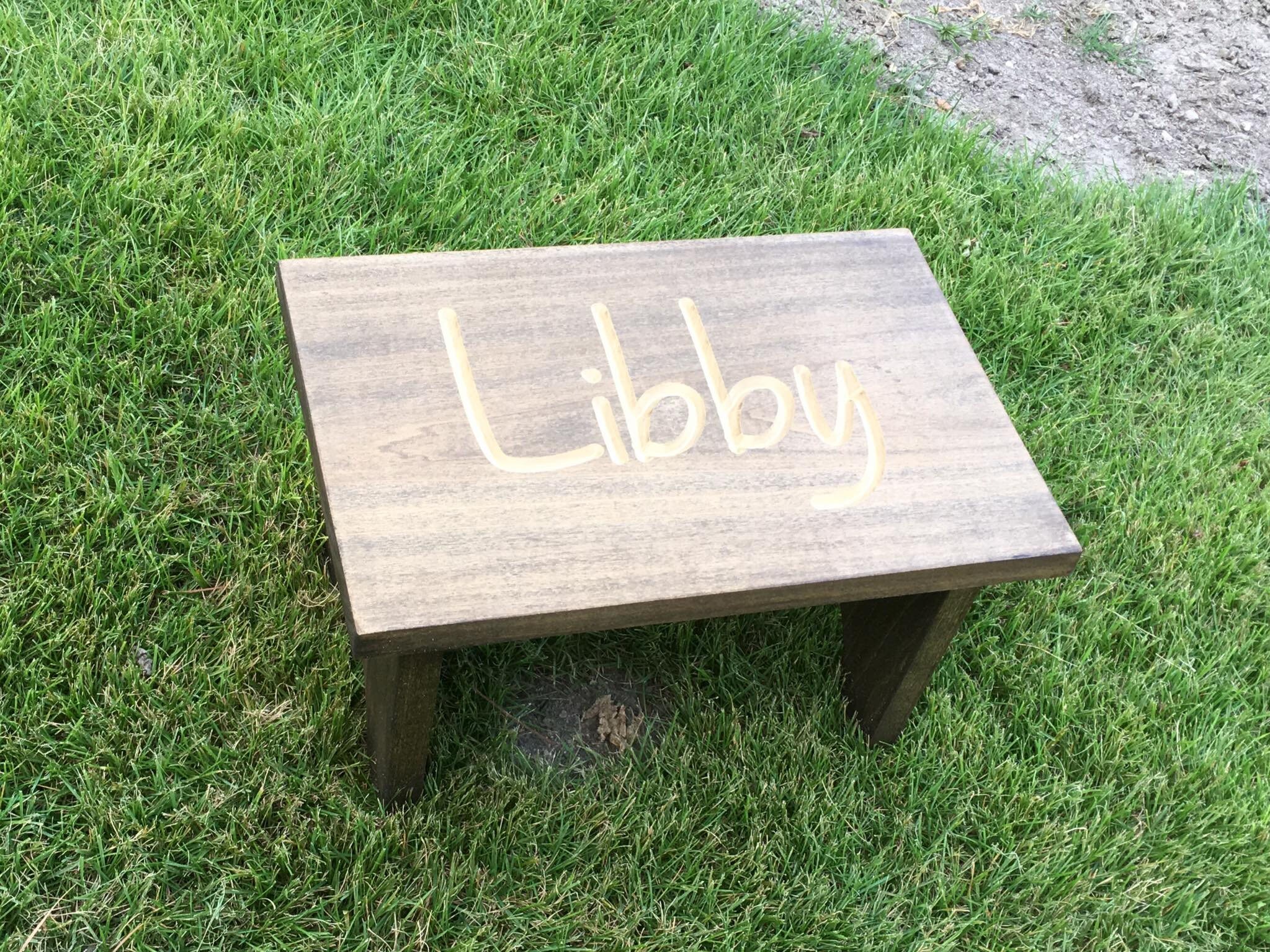 Personalized Stool Engraved Kids Stool Step Stool Carved Kid Etsy
