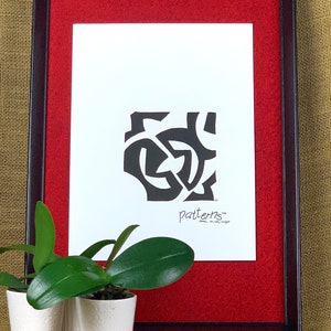 Abstract Adinkra Symbol: F is for Freedom Painting #45