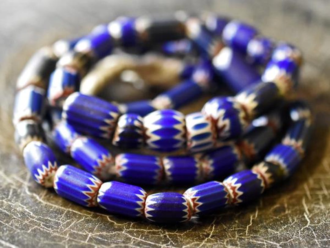 Strand of Antique 4&6-layer Chevron Small-medium Mixed Beads 【free ...