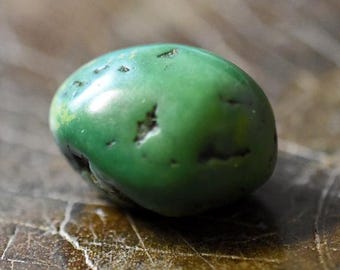 OLD Tibetan Turquoise dark green oval beads【free shipping】【ZB23007-6】
