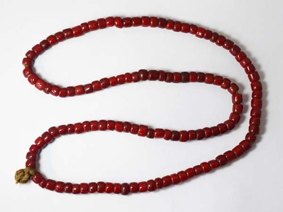 String of antique gold red /& blood red color midium and small size mix white hearts beads\u3010Free shipping\u3011 \u3010JB18003B-2\u3011