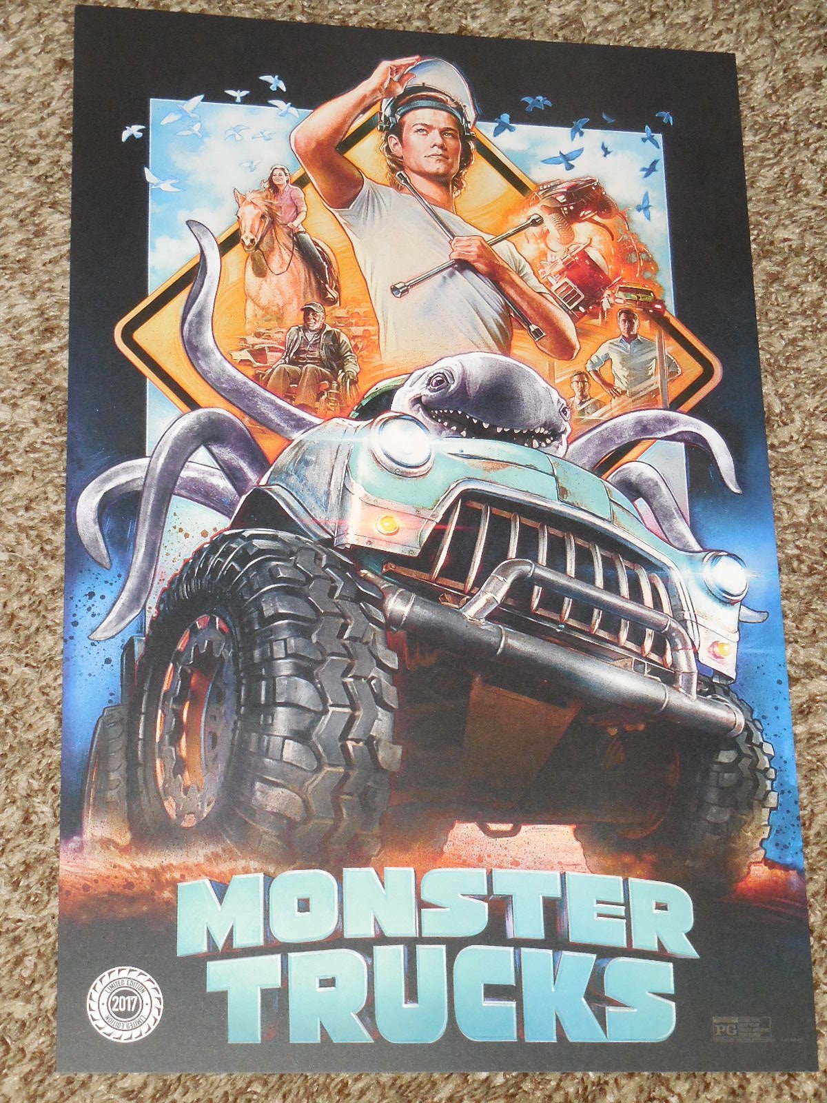 Monster Trucks Cinemark Limited Edition 11x17 Inch Movie -  Denmark