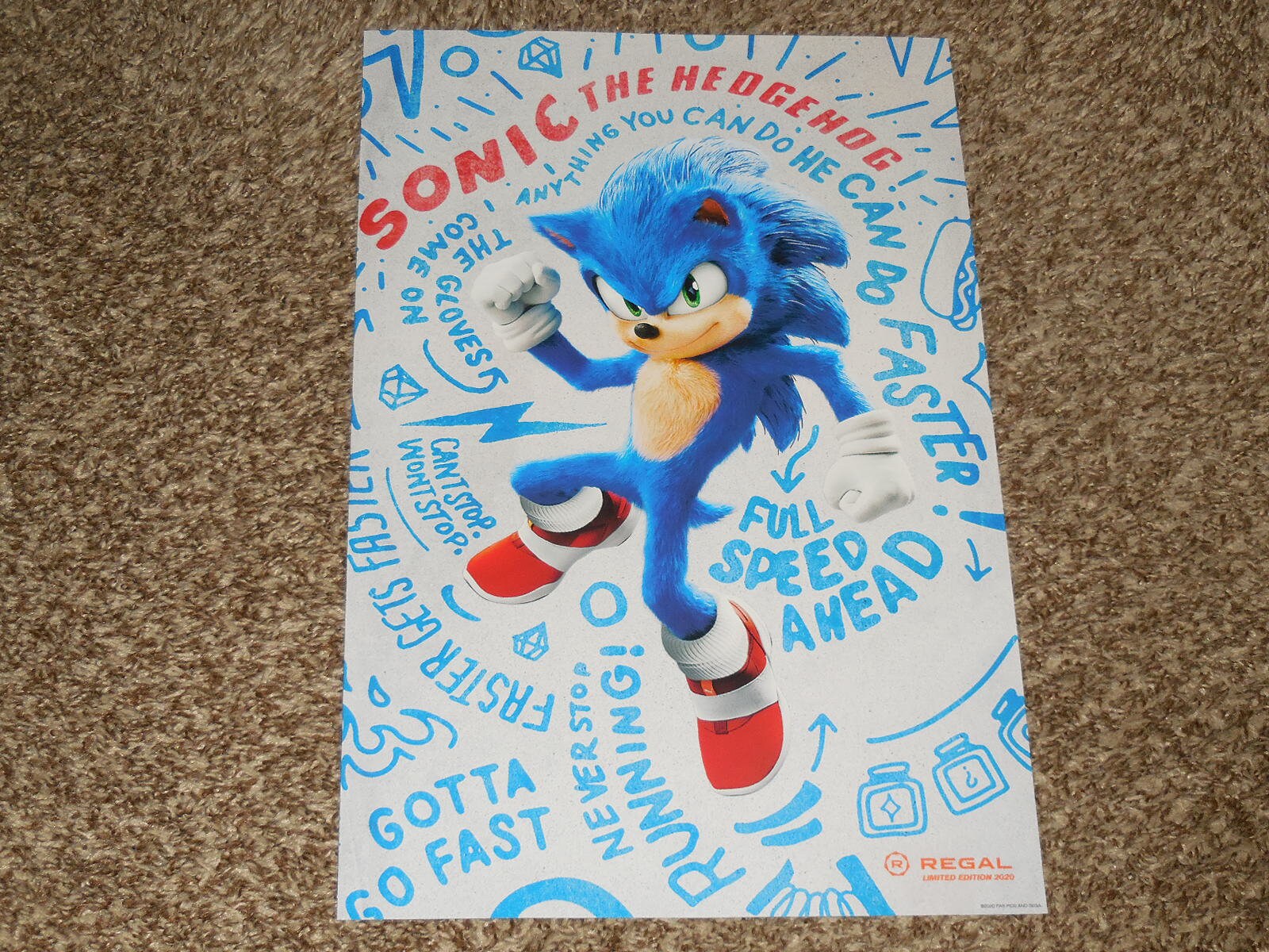 500074 Sonic the Hedgehog 2 Movie Cinema 16x12 WALL PRINT POSTER