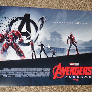 Pôsteres do Filme Avengers End Game 21 Artes em MDF 3mm 28X40cm