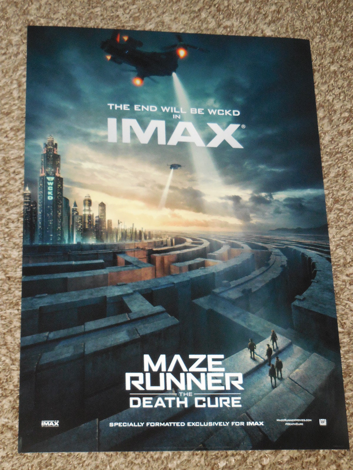 Maze Runner the Death Cure IMAX 13x19 Inch Movie POSTER 