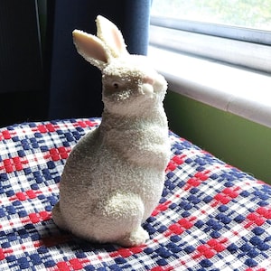 Vintage Porcelain Textured Bunny Figurine