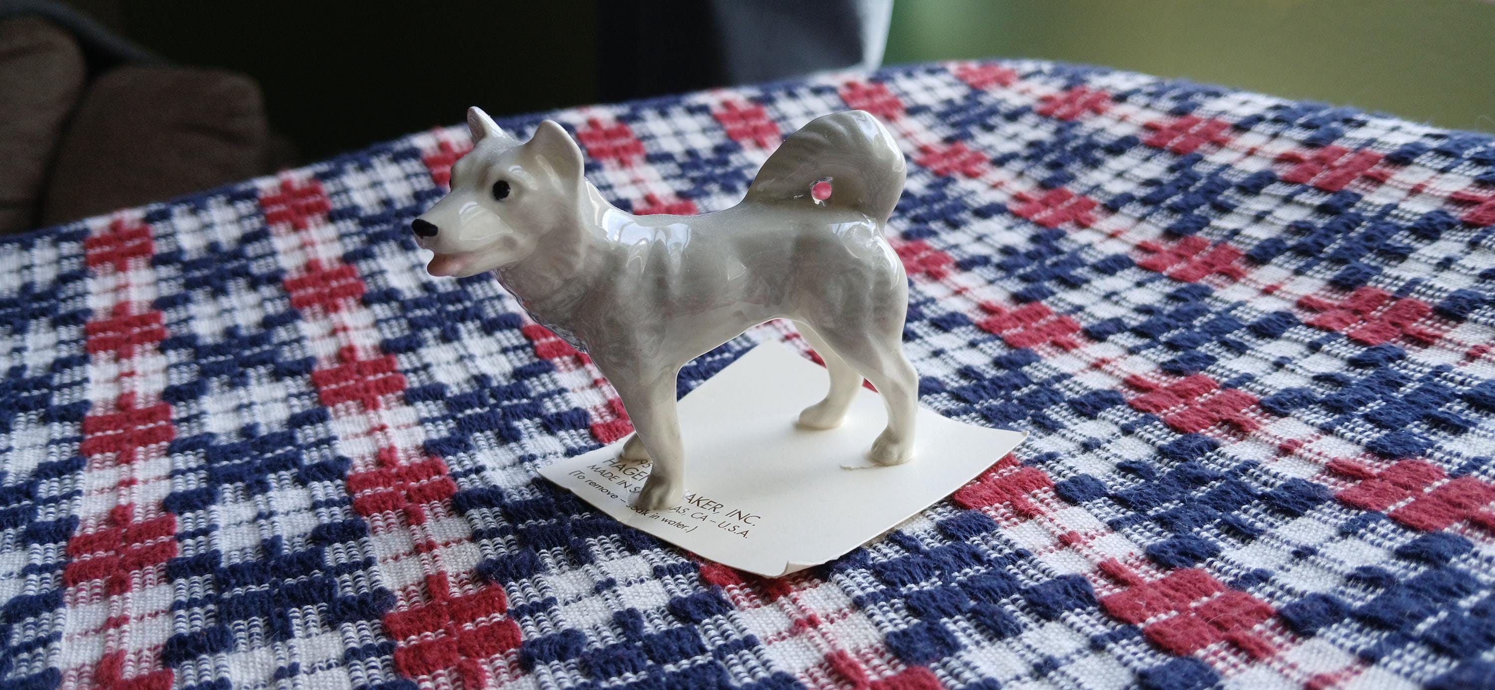 ヘイゲンリネガー　Hagen Renaker ハスキー Vintage Hagen-renaker Ceramic Husky Miniature Figurine - Etsy
