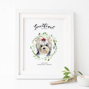 Custom Pet portrait, custom dog portrait, Watercolor dog illustration, personalized sign with dog portrait, custom dog picture, dog painting image 1