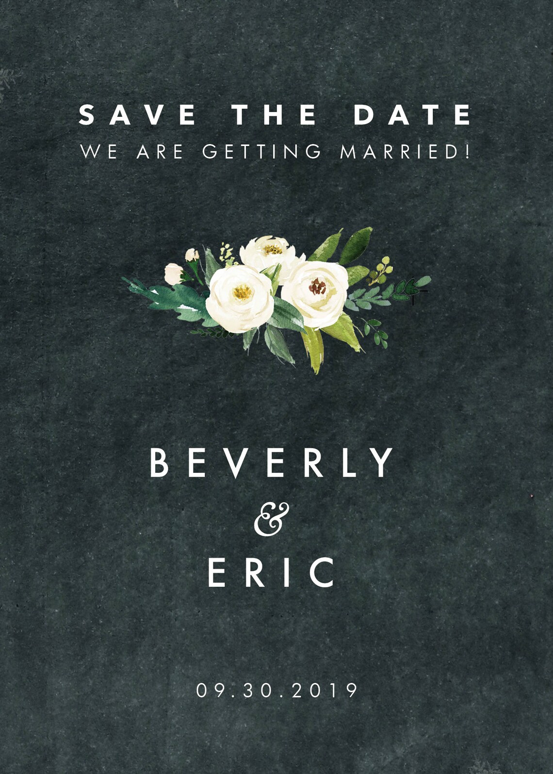Printable Custom Save The Date Card Winter Wedding Save the Etsy