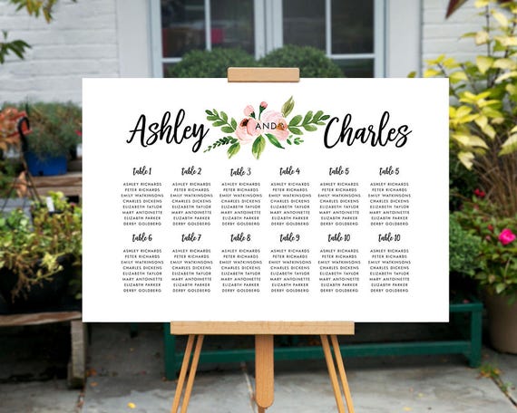 Wedding Table Chart