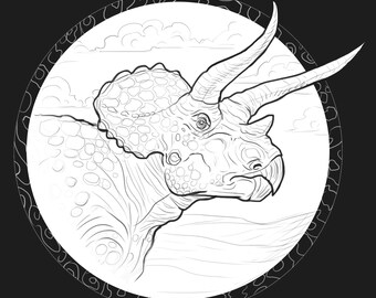 Camiseta Dinosaurio Triceratops prehistórica Camiseta Unisex de Manga Corta