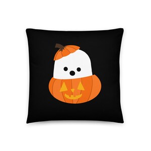 Pumpkin Ghost Throw Pillow