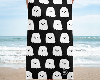 Ghosts Everywhere Deluxe Halloween Beach Towel