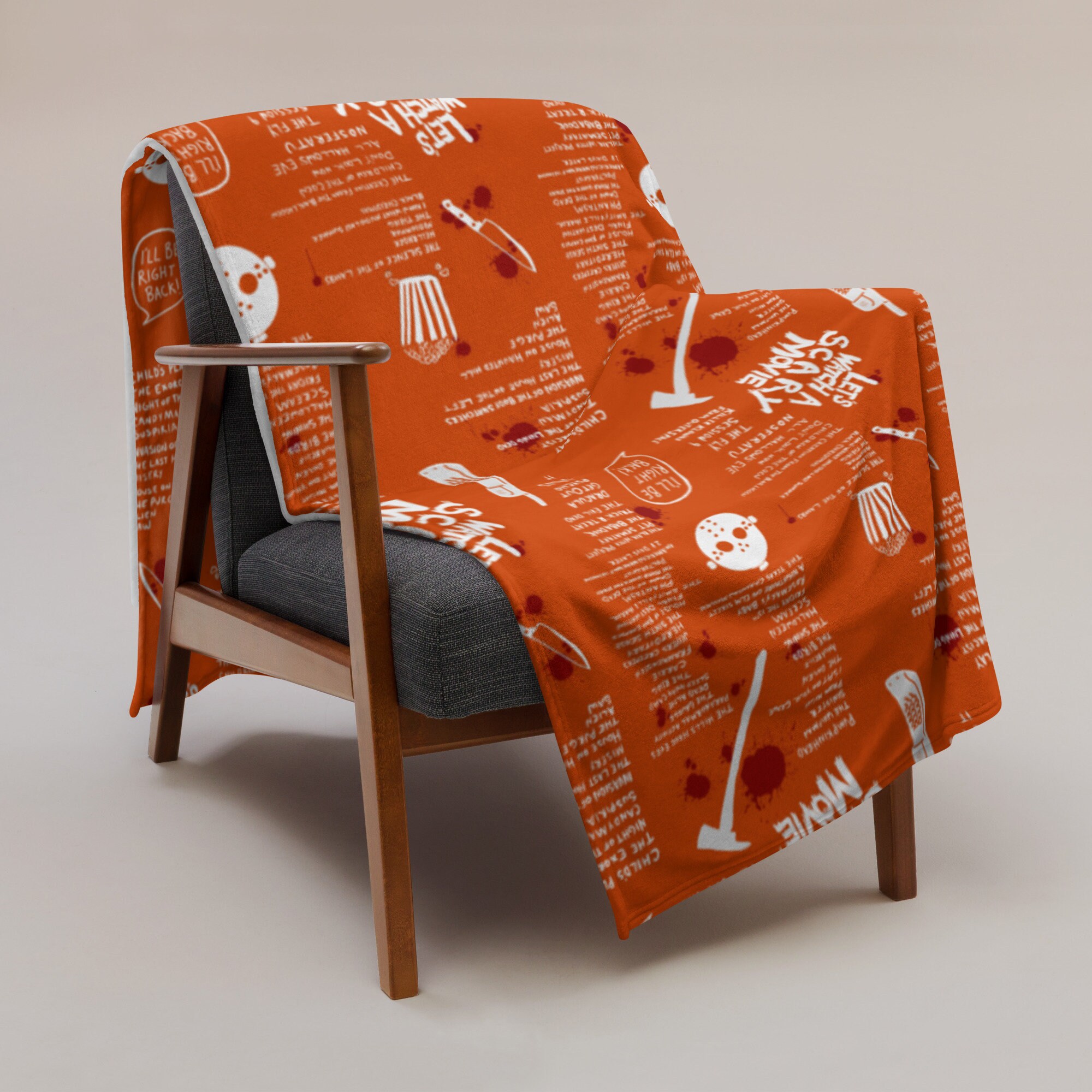 Scary Movie Throw Blanket Movie Night Blanket Gifts for Etsy