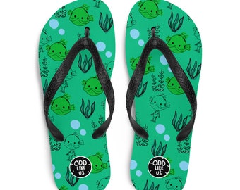 Swamp Creature Halloween Flip-Flops