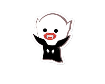 Vampire with Wax Lips Sticker