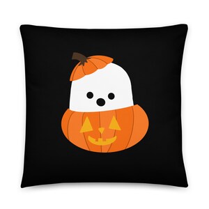 Pumpkin Ghost Throw Pillow