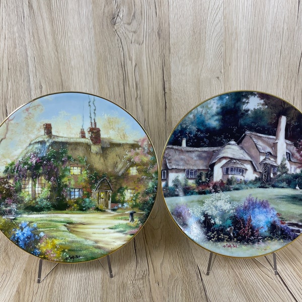 The Hamilton Collection, English Country Cottages by Marty Bell, Porcelain Plate Collection