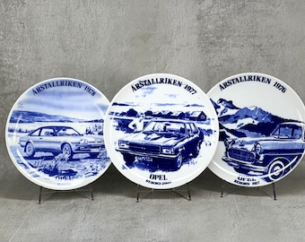 ELGPORSLIN Sweden, Limited Edition Porcelain Plate Collection Vintage OPEL Vintage and Historic Cars by Birger Värnild