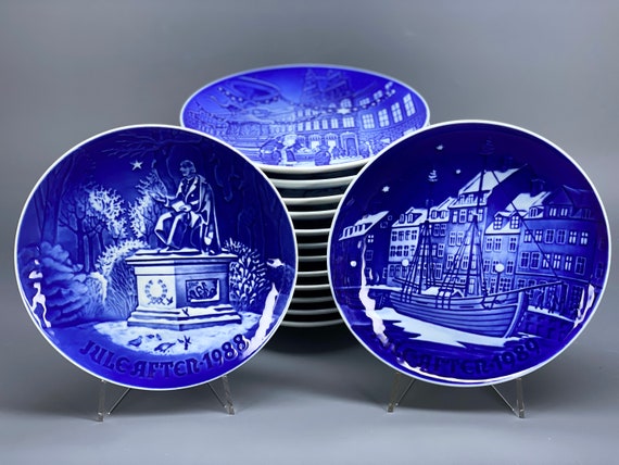 Bing & Grondahl Copenhagen Porcelain Christmas Plates by