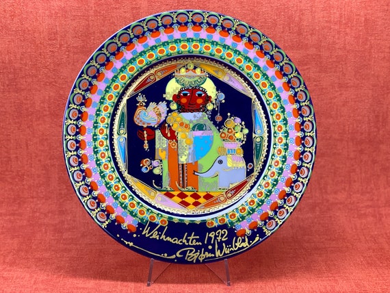 ローゼンタールクリスマスプレート、Bjorn Wiinblad 1972年製 ビョルン・ウィンブラッド クリスマスプレート｜北欧ビンテージ