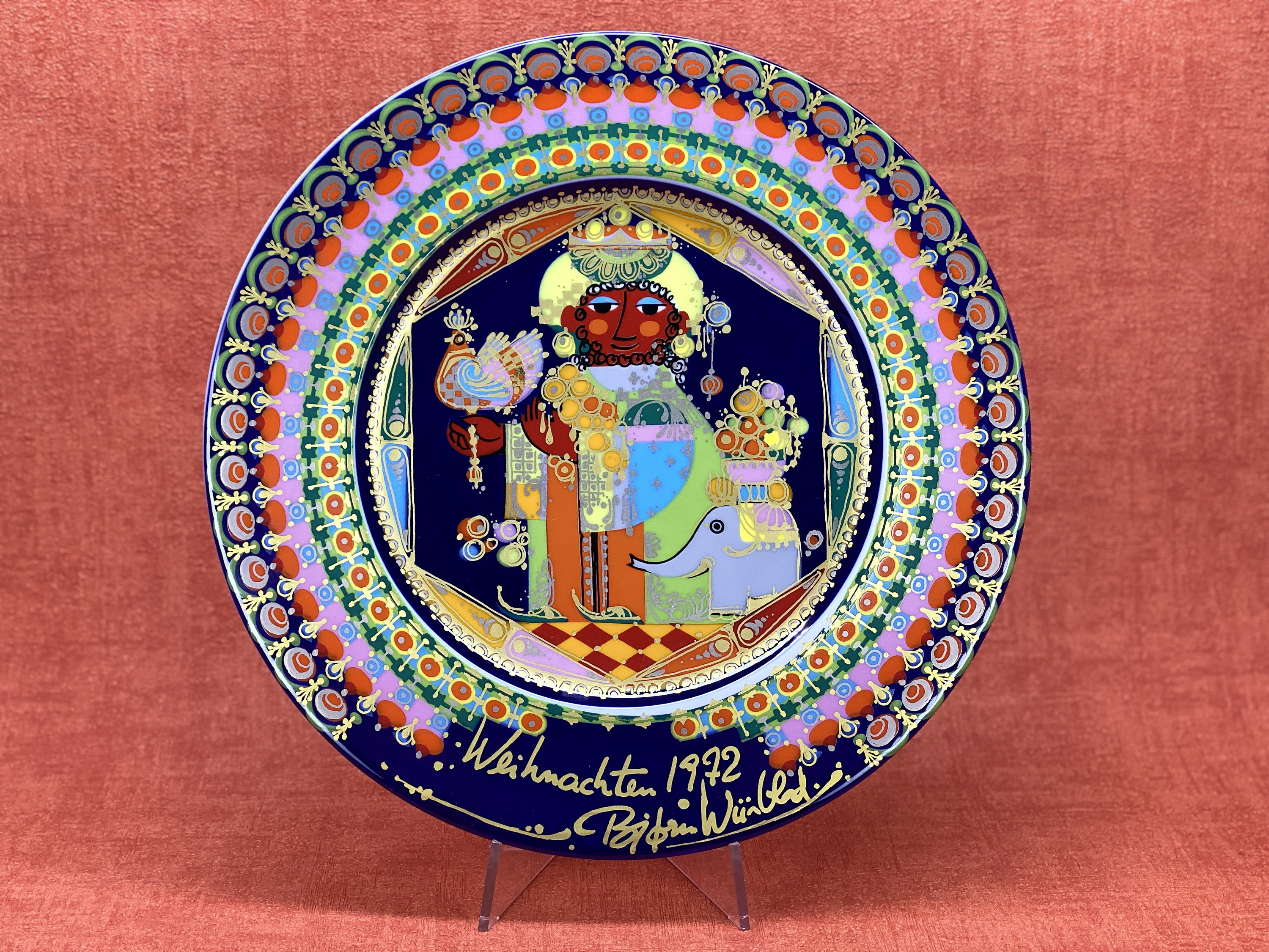 ローゼンタールクリスマスプレート、Bjorn Wiinblad 1972年製 ローゼンタールクリスマスプレート、Bjorn Wiinblad 1972年製