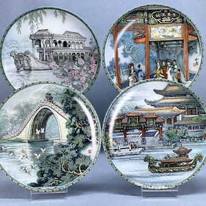 IMPERIAL JINGDEZHEN PORCELAIN Collectable Plates Collection Scenes From the Summer Palace image 1