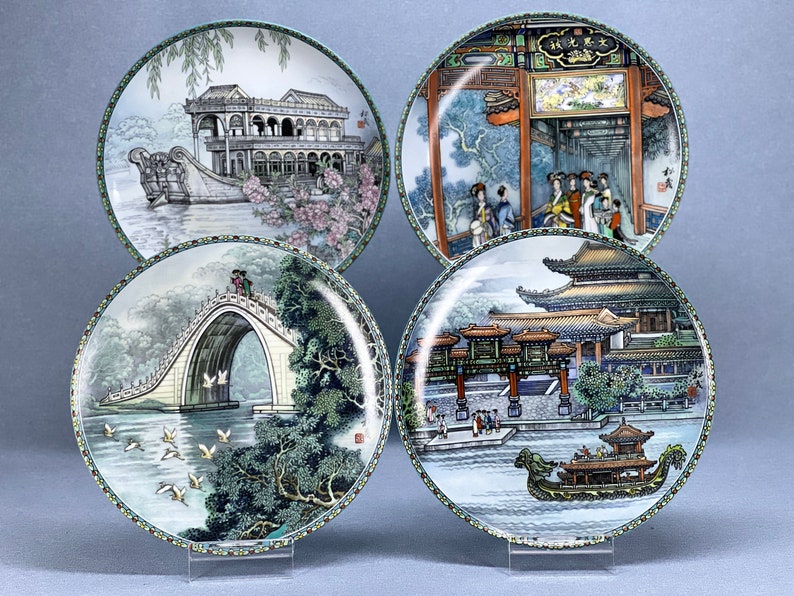 IMPERIAL JINGDEZHEN PORCELAIN Collectable Plates Collection Scenes From the Summer Palace image 1