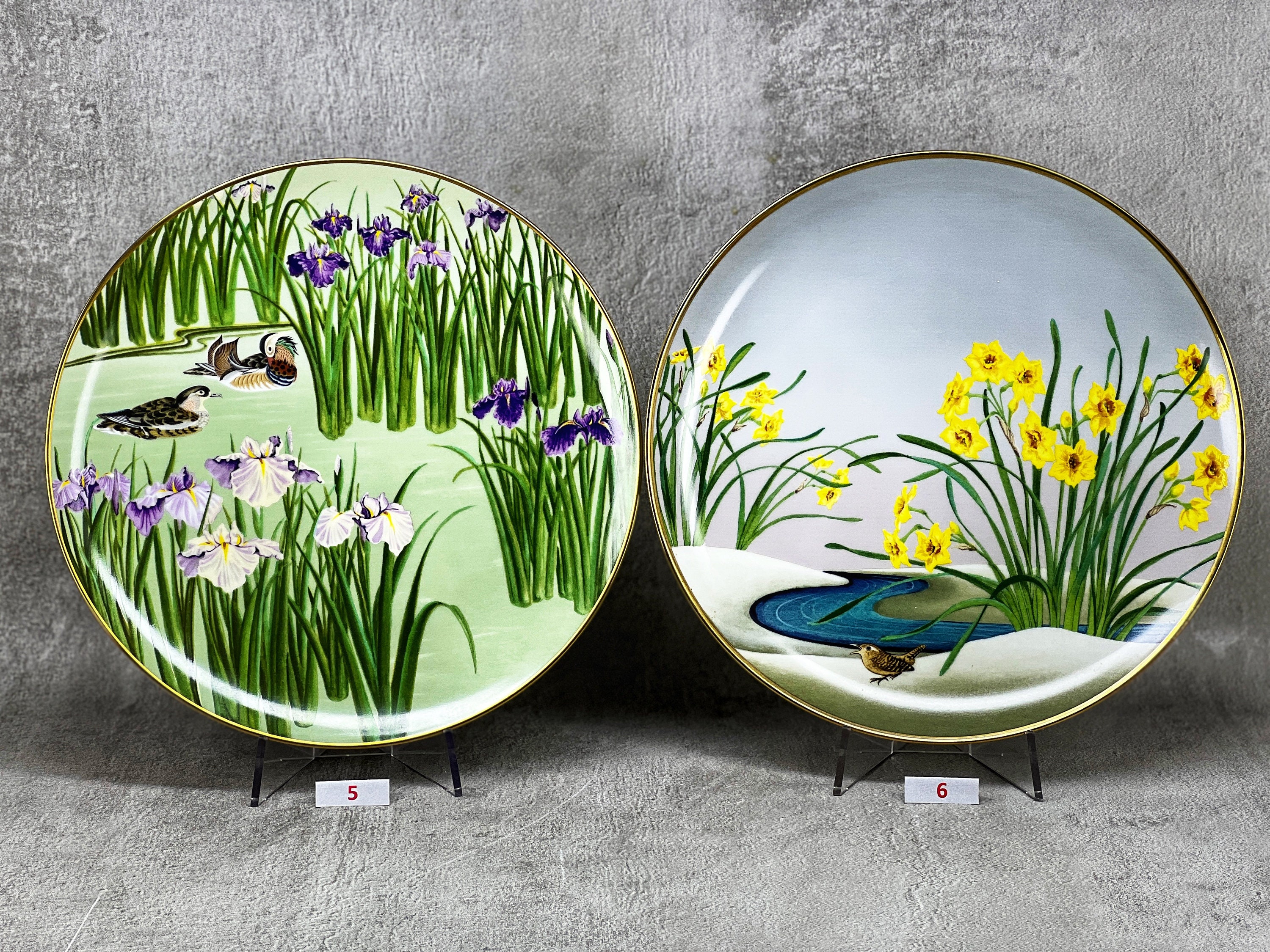 Franklin Mint Porcelain Plate Collection, Birds and Flowers Franklin Mint Porcelain Plate Collection, Birds and Flowers