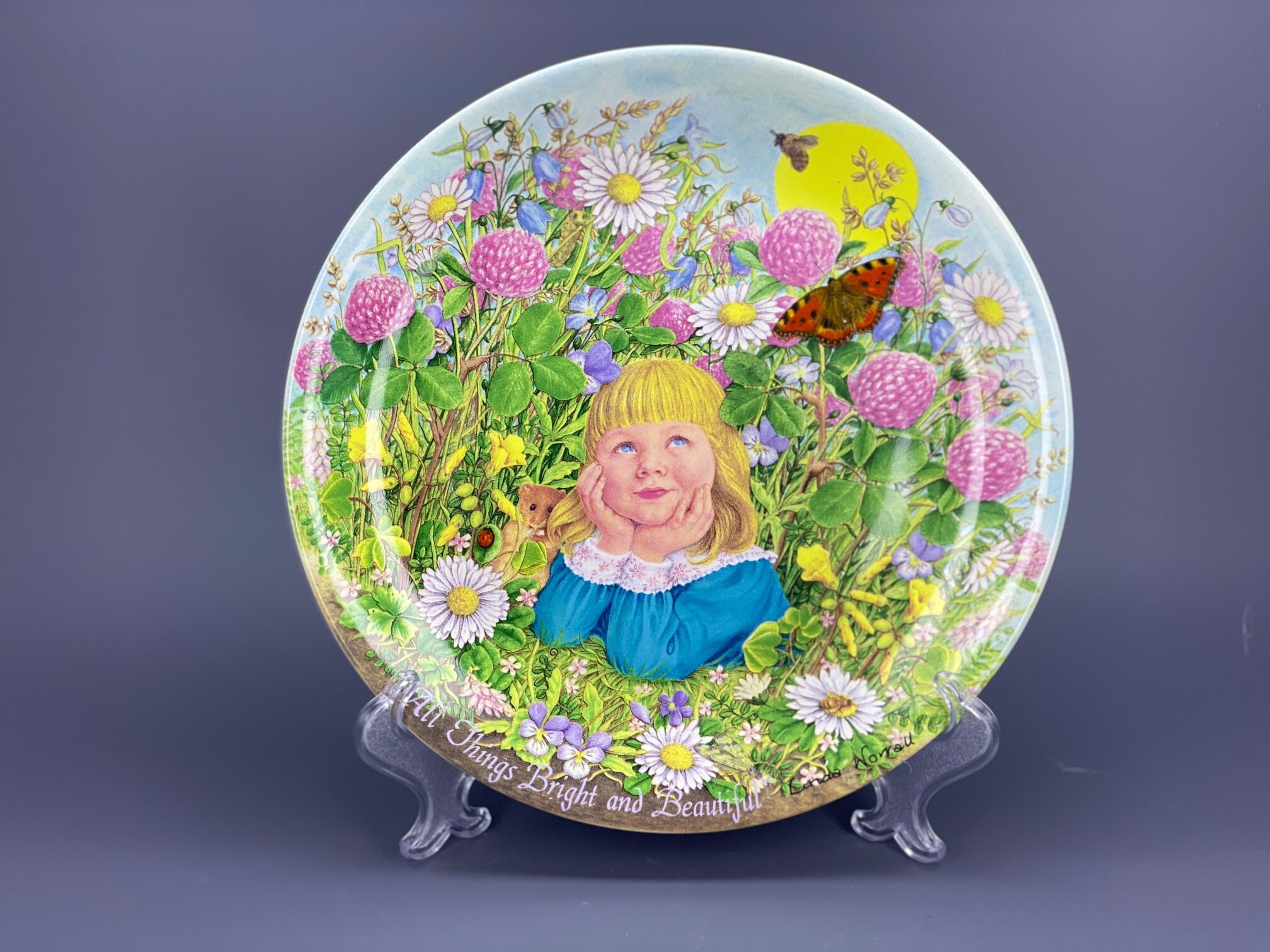   トレイ　BLOOM Collection Linda Worrall 'all Things Bright' Porcelain Plate, Davenport