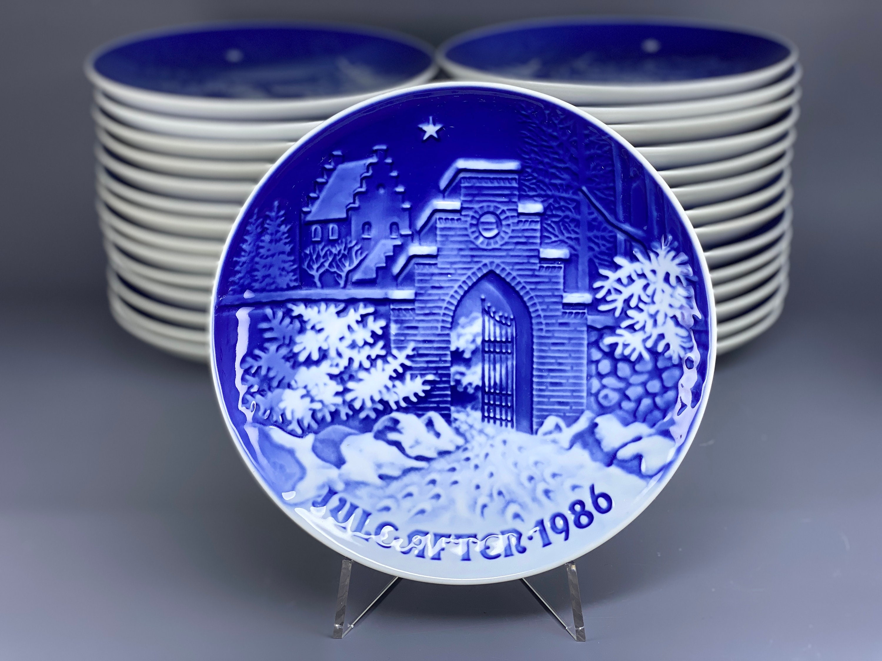 Bing & Grondahl Copenhagen Porcelain Christmas Plates by Henry