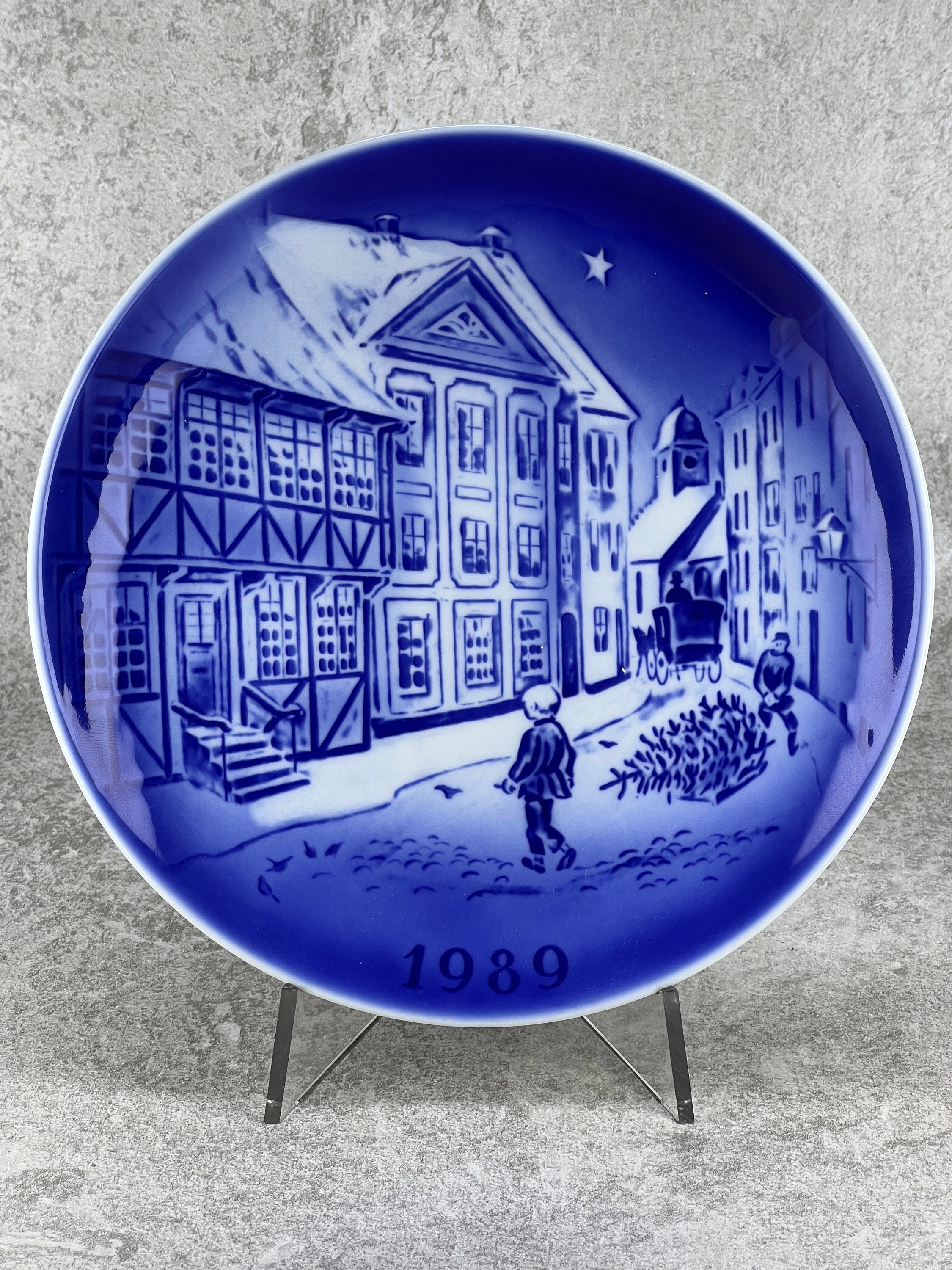 Desiree Denmark Old Copenhagen Blue Christmas Porcelain Plate