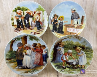 Porcelain Plate Collection, Friends, Remember Series, by Jeanne Down, Edwin M. KNOWLES America's Oldest Name in Fine China