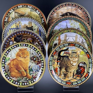 Danbury Mint porseleinen bordcollectie Lesley Ivory's Cats!