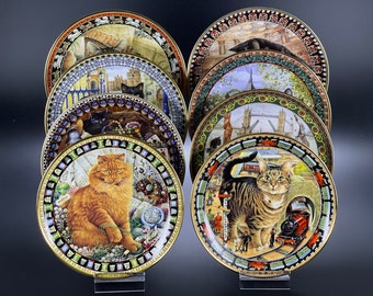 Danbury Mint Porcelain Plate Collection Lesley Ivory's Cats!