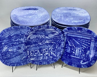 Collezione di piatti natalizi in porcellana Rorstrand (1968-1999), design di Gunnar Nylund