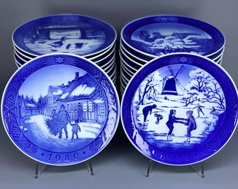 Royal Copenhagen Christmas Porcelain Collection Plates 1980 - 1989