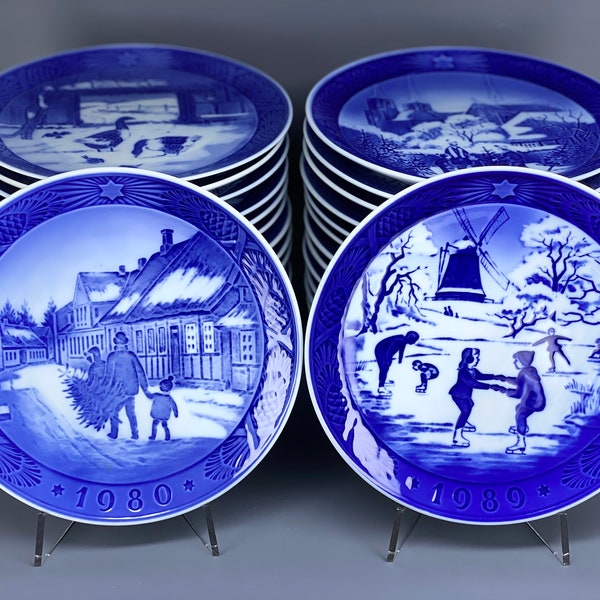 Assiettes de Noël en porcelaine de Royal Copenhagen, 1980 - 1989