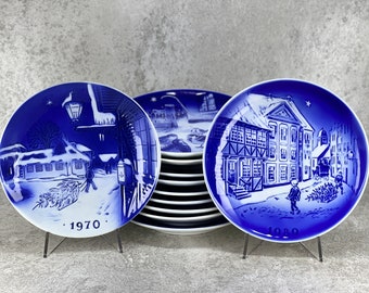 Desiree Denmark Blue Christmas Plate Collection – Vintage Copenhagen Porcelain (1970-2002)