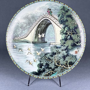 IMPERIAL JINGDEZHEN PORCELAIN Collectable Plates Collection Scenes From the Summer Palace Jade Belt Bridge