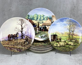 The FARM YEAR Porcelain Plates Collection by Michael Herring, Danbury Mint, Wedgwood
