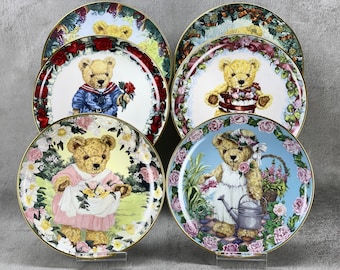 The Franklin Mint Heirloom Collection, Teddy's Bear Porcelain Plate Collection by Sarah Bengry