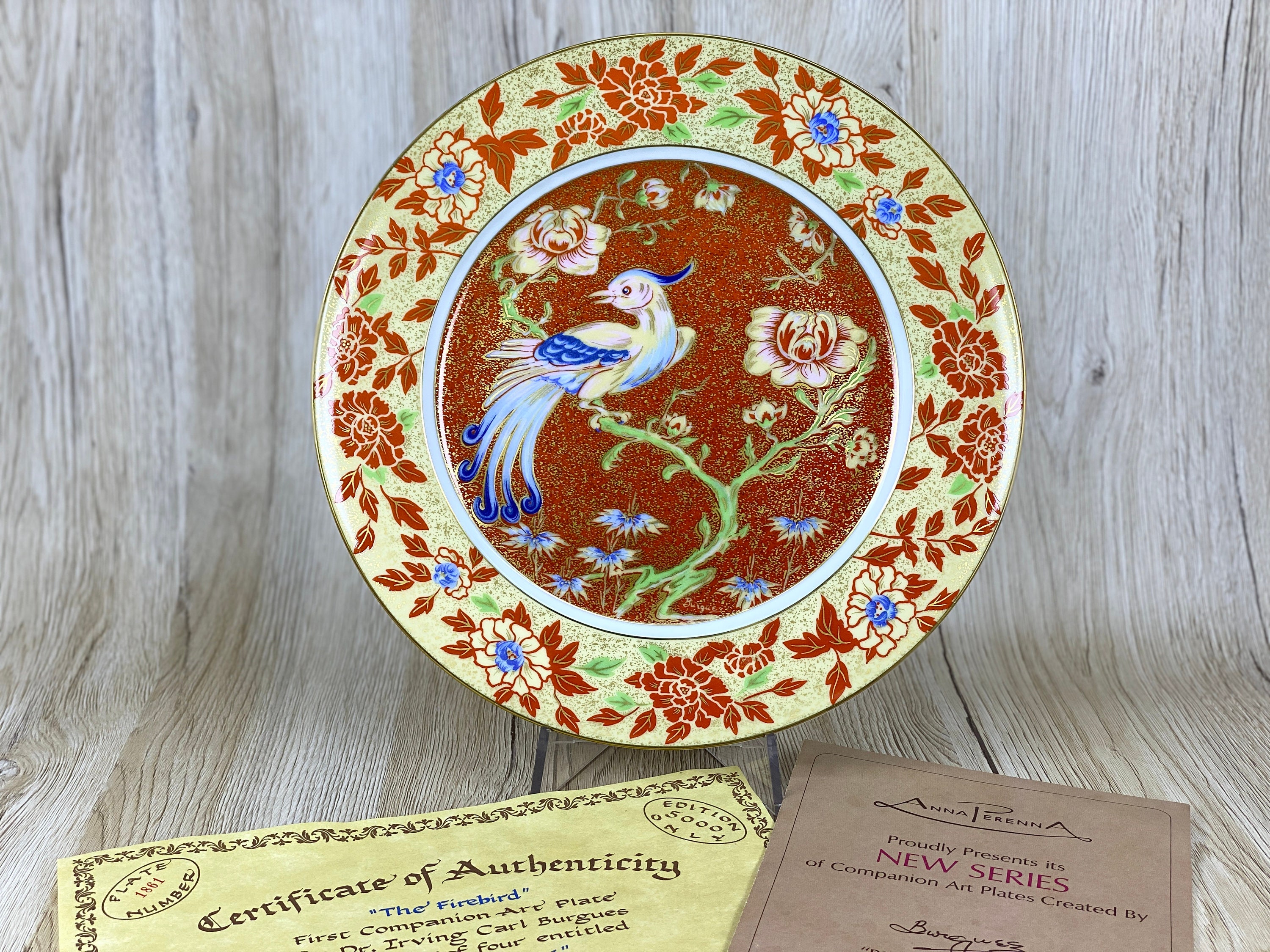 The Firebird Porcelain Plate, Dr. Irving Carl Burgues, West